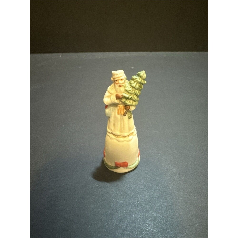 1987 Enesco “The Gifted Line” White Robe Belsnickle Santa Figurine; J.  Grossman